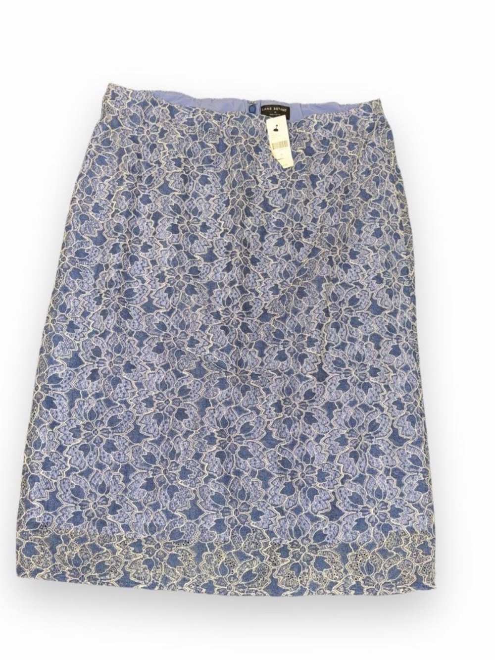 Lane Bryant Blue Lace Pencil Skirt